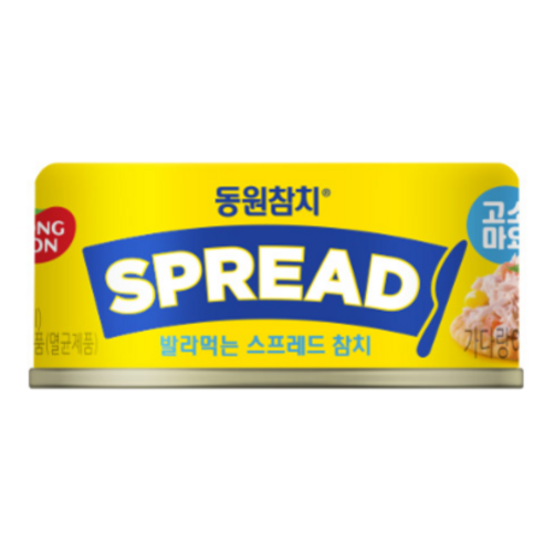 동원참치 스프레드 고소마요 100g x 3캔, 18개