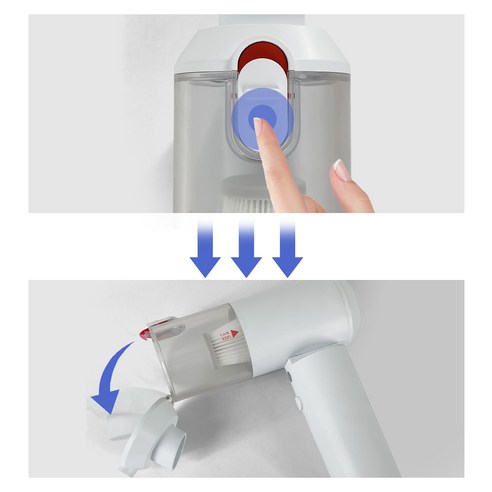 편리한 2in1 기능과 강력한 성능의 레퓰리 2in1 접이식 휴대용 무선 에어건 청소기