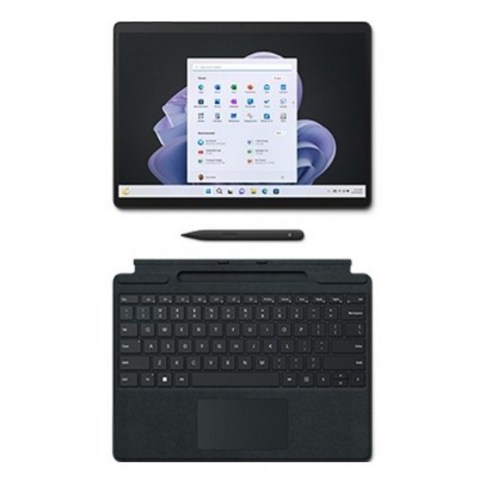 마이크로소프트 2022 서피스 프로9 노트북 13 + 키보드 + 슬림펜 2, Graphite(노트북), Black(키보드), 256GB, 8GB, WIN11 Home, QEZ-00032/8X6-00017