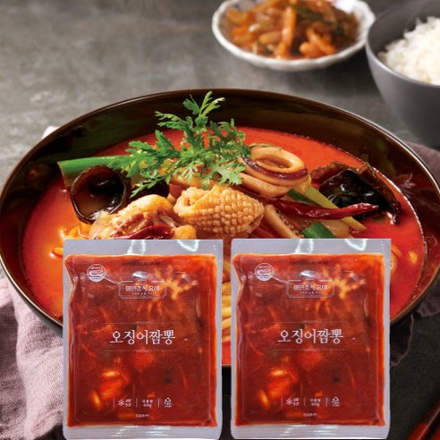 특허받은 불맛 기술로 집에서 맛있는 즉석 오징어짬뽕 요리를 즐기세요.