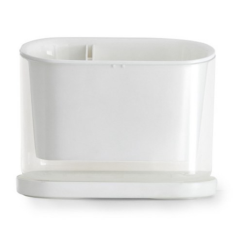 Deoxygene 1Pc 칼 & 스푼 랙 주방 젓가락 케이지 보관 상자 배수 물 붙이 선반 (흰색), 하얀, 1 계층
