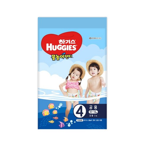 하기스 물놀이팬티 4단계 남여공용 3p 4단계, 단계 섬네일