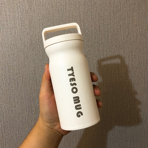 GU 휴대용 예술적 대용량 스테인리스 보온병 컵 여성 학생 간단한 컵 남성 단색 커플 컵, 색깔3, 하나