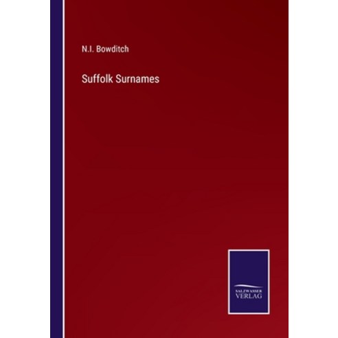 (영문도서) Suffolk Surnames Paperback, Salzwasser-Verlag, English, 9783375067441