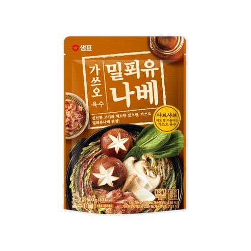 샘표 가쓰오 밀푀유나베 육수, 500g, 1개
