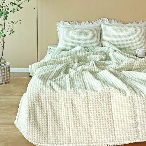 캔디체크 시어서커 여름 이불 세트