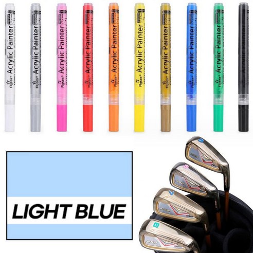 골타 골프채 커스텀 셀프 도색펜 28색상 아이언 드라이버 퍼터 웨지 꾸미기, [GOLF]14-LIGHT BLUE, 2개