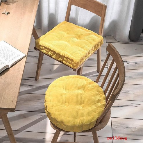 puildaug 두꺼운 사무실 좌식 작업 부드러운 의자 의자 옥수수 곡물, 레드골드 40*40cm8