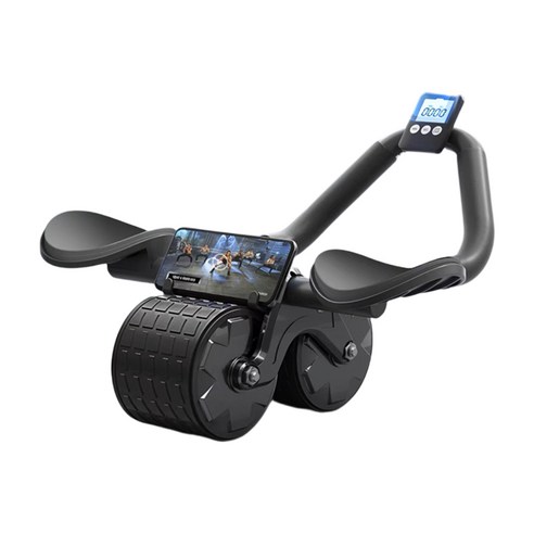 COBOTOR AB슬라이드 복근운동 기구 저소음 + 무릎패드 + 윗몸 일으키기 오렌지 블랙