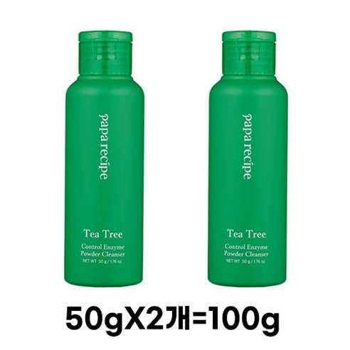 파파레서피 티트리 컨트롤 효소 파우더 클렌저, 50g, 2개