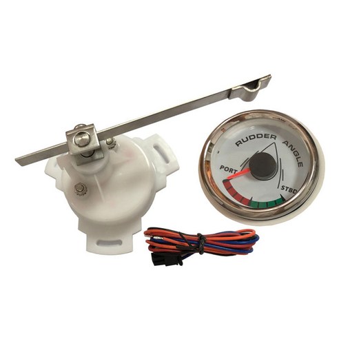 9-32V 52mm 2 "바다 보트 용 센서를 가진 러더 앵글 게이지 0-190ohm, 설명, 크롬 화이트