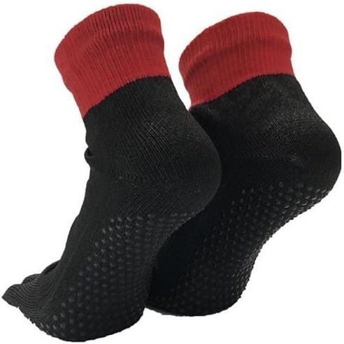 Morshny 아웃도어 양말 등산양말 콘준 맨발 접지 하이킹 Q1256886, One Size, Black, Black