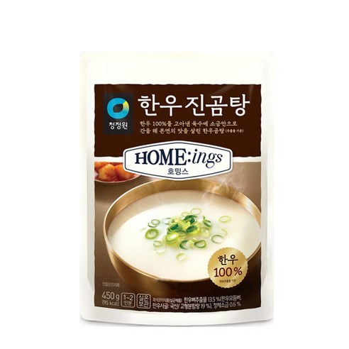 청정원 호밍스 한우진곰탕 450g x 8봉, 2개