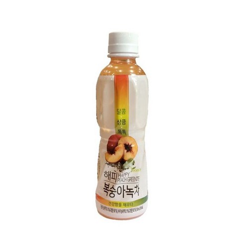 연호 해피 복숭아녹차, 350ml, 1개