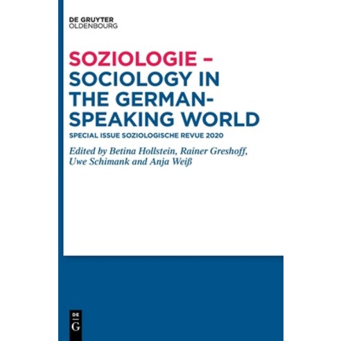 Soziologie - Sociology in the German-Speaking World Hardcover, Walter de Gruyter, English, 9783110623338