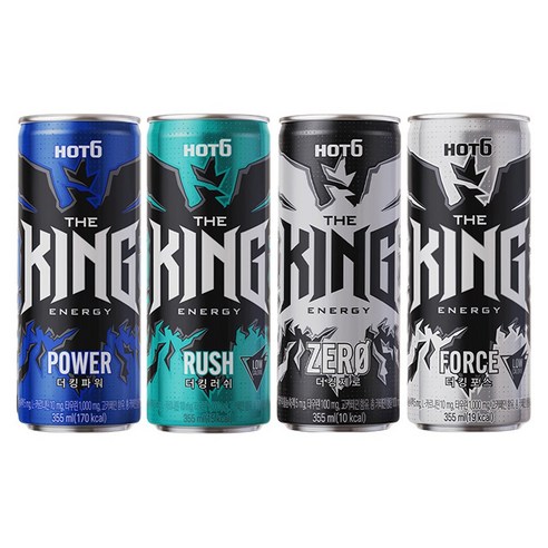 롯데칠성 핫식스 더킹355ml(포스6+러쉬6+파워6+제로6), 24개, 355ml