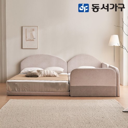 [동서가구] 이즈 로이드 데이베드형 패밀리 침대+55T CL텍스 독립매트 SS+Q IJL0