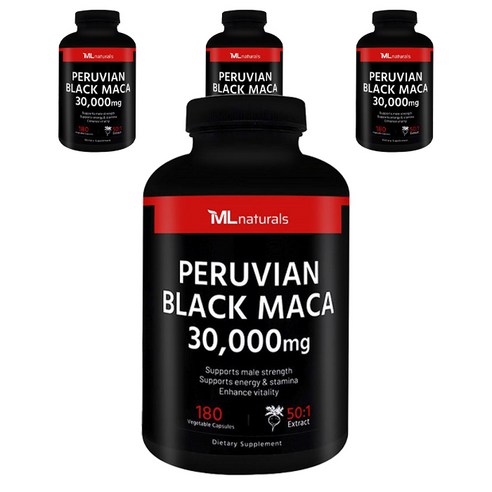 My Life [미국빠른직구] 마이라이프 내추럴스 페루비안 블랙 마카 30 000 mg, 4개, 180정