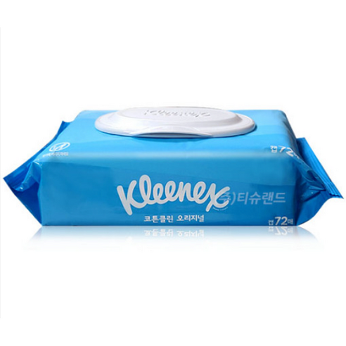 크리넥스 수앤수 코튼클린 오리지널 물티슈 캡형 80매, 215g, 80매입, 3개