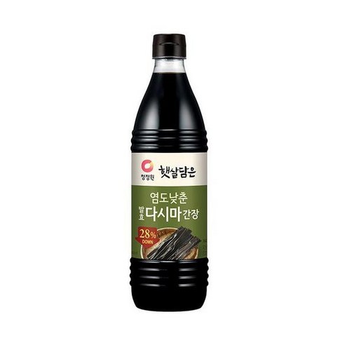 청정원 햇살담은 염도낮춘 발효다시마 간장 1개 840ml 장/소스/드레싱/식초 Best Top5