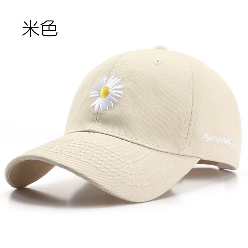 새로운 모자 한국어 스타일 모든 일치 면화 데이지 꽃 모자 오른쪽 Gd Zhilong 같은 스타일 데님 유행 남자 야구 모자