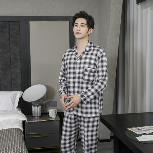 가을 겨울 남성 잠옷