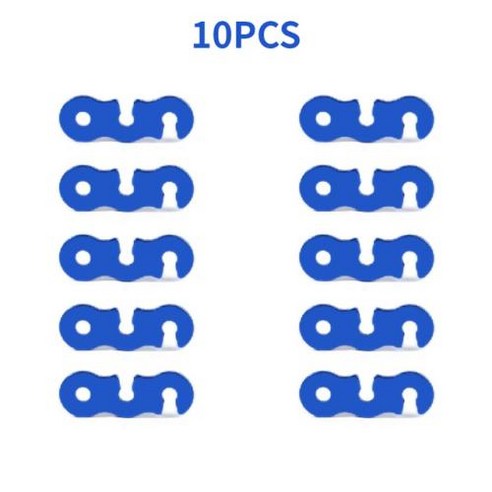 조절식 캠핑 텐트 코드 로프 버클 S 타입 텐셔너 패스너 키트 야외 고정 액세서리 10 개, 2) 파란, 2) 파란