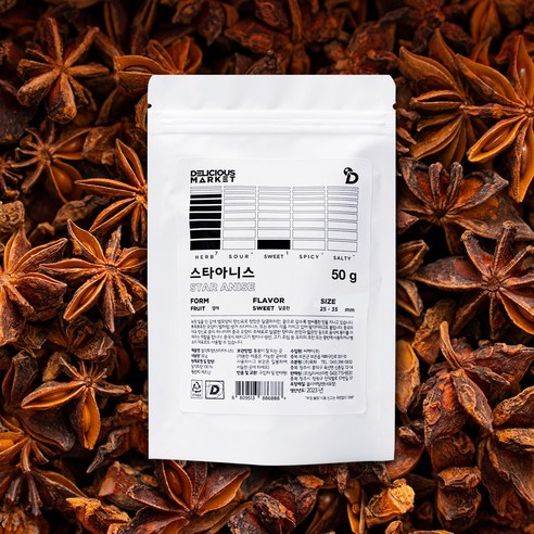 스타아니스홀 50g 팔각 향신료 리필팩 더블랙, 더블랙 리필팩 스타아니스홀 50g