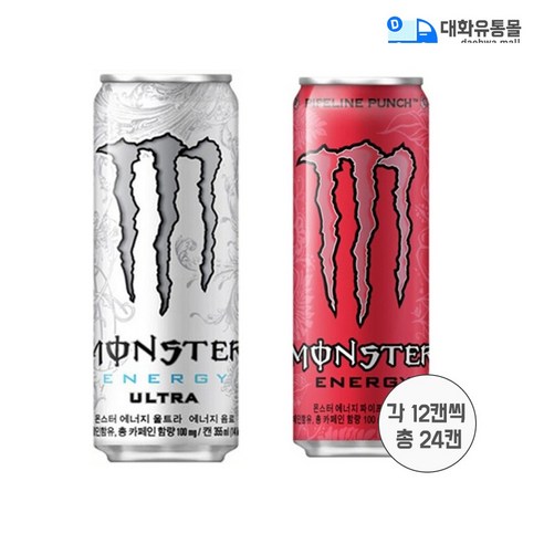 몬스터 에너지 울트라+파이프라인펀치 12개, 355ml