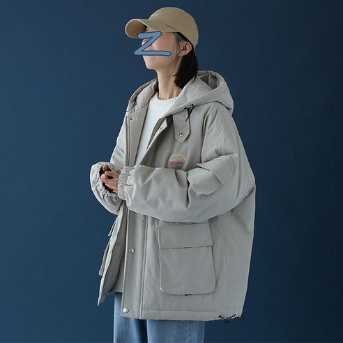 YY 겨울 패딩 코트 한국어 스타일 두꺼운 Workwear 면제품 새로운 특대 유행 모든 일치 코트