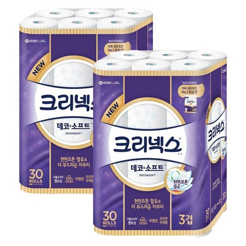 화장지 크리넥스 데코앤소프트 클래식 3겹 27m 30롤 2팩 Best Top3 화장지 크리넥스 데코앤소프트 클래식 3겹 27m 30롤 2팩 Best Top3