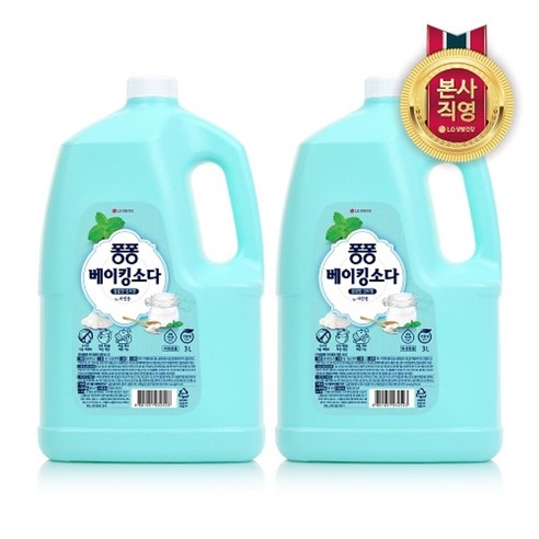 LG생활건강 퐁퐁 주방세제 베이킹소다 3000ml x 2개, 3L