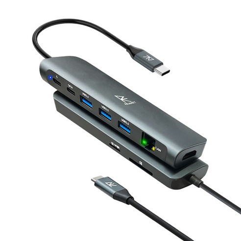 리와트 9in1 C타입 멀티허브 USB 3.0 HDMI 4K 미러링 RM9, 3. RM9 [9in1멀티허브], 1개
