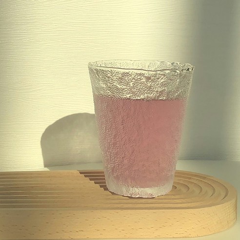 DFMEI 물컵 냉동 빙하 유리 물 유리 젖빛 나무 껍질 주스 유리, DFMEI 용량 250ML/포트 8.5*높이 10.2C