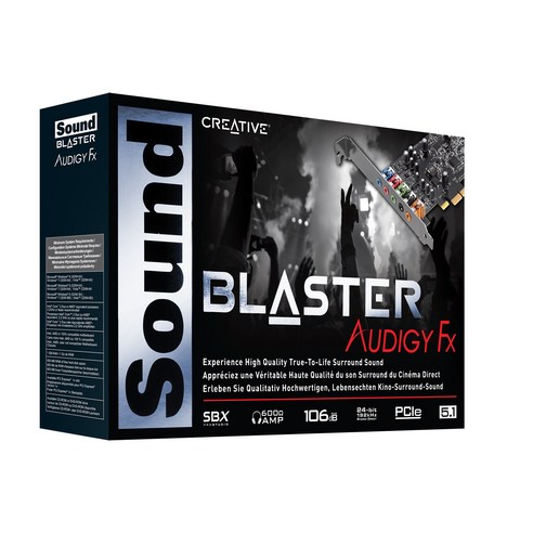 Creative 사운드블라스터 AUDIGY FX 내장형 사운드카드 24bit 5.1Ch, 1개