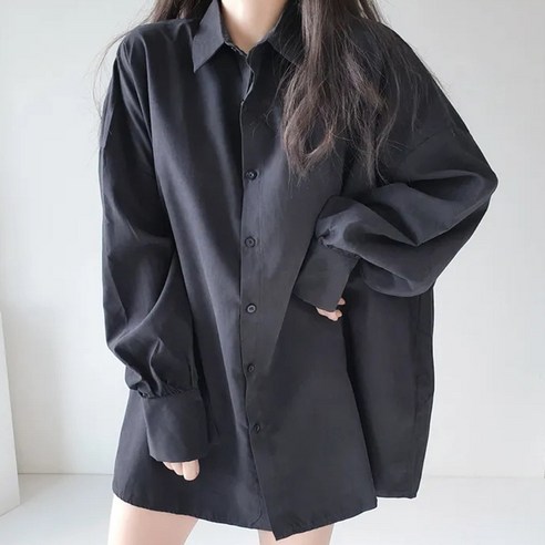 레이디스룸 퍼프소매 여성 오버핏 셔츠 남방