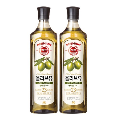 해표 올리브유, 900ml, 8개