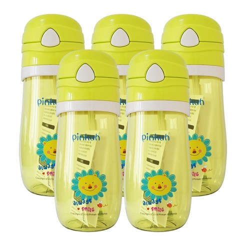 핑카 트라이탄 키즈 보틀 450ml 안전스트로우+BPA FREE, 5개