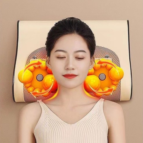 따뜻한 온열과 부드러운 주무름으로 매일 밤 편안한 휴식을 선사하는 목 어깨 베개마사지기