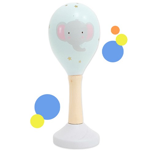 아이넷 스탠드 애니멀 우든 마라카스 1+1 원목 악기 놀이