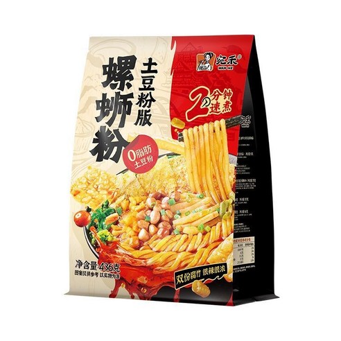 [중국 정품 직배송] 완허 뤄쓰펀 맛 투도우펀 26년만의 새로운 맛 중국 감자면 매콤한 맛 고급 초특가