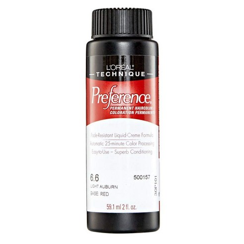 로레알 프리퍼런스 퍼머넌트 헤어컬러 59.1ml, 6.6 Light Auburn, 1개