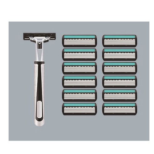 일회용 다화용 6중날 면도기 휴대용 여행용, 면도기1개+날24개세트, 1개, 1개