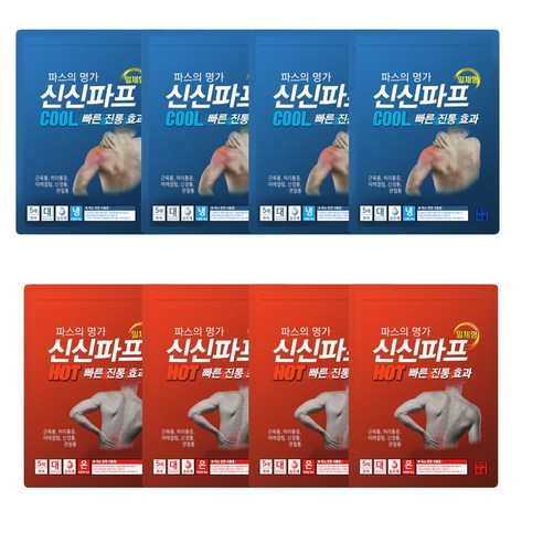 신신제약 신신파스 쿨(COOL) 20매+핫( HOT) 20매 파스 신신파프, 40개, 1매입