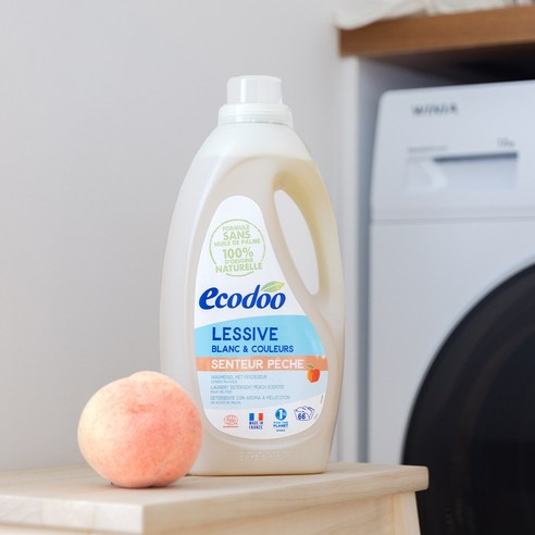 프랑스 감성, 에코두 피치향 세탁세제로 섬유 속까지 향긋함을 더하세요