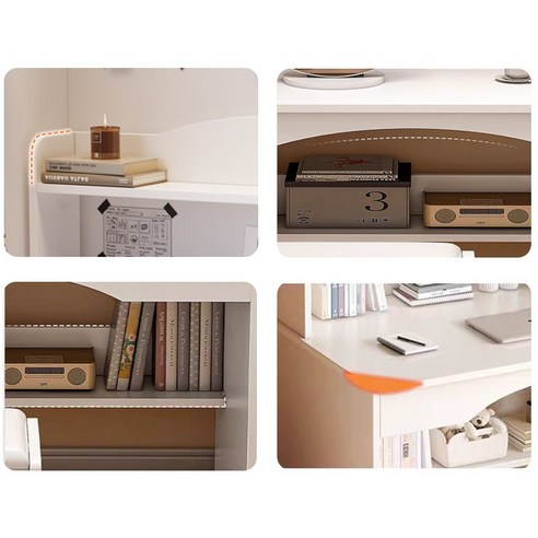 창의적인 공간을 위한 완벽한 선택, Kurua 나무 다용도 책꽂이 콤보 컴퓨터 책상