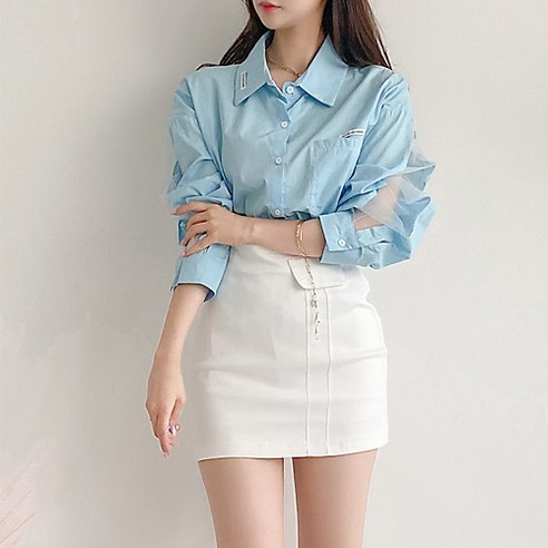 글램디브 츄이츠 시스로 셔츠 투피스 오피스룩 AH1447