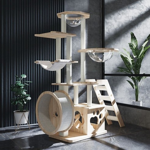 고양이의 천국, 고급 원목 캣폴 캣워크와 캣타워