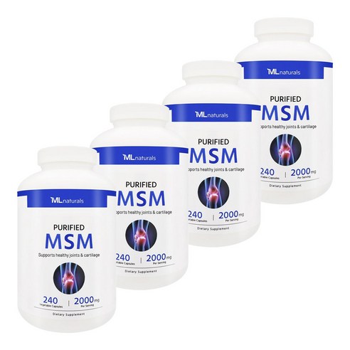 마이라이프내추럴스 퓨리파이드 MSM 2000mg 베지터블 캡슐, 240정, 4개