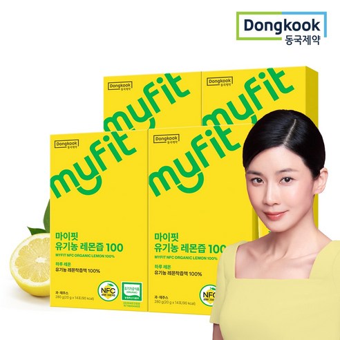 동국제약 마이핏 이보영 100% 유기농 레몬즙 NFC 원액 스틱, 20g, 56개